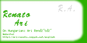 renato ari business card